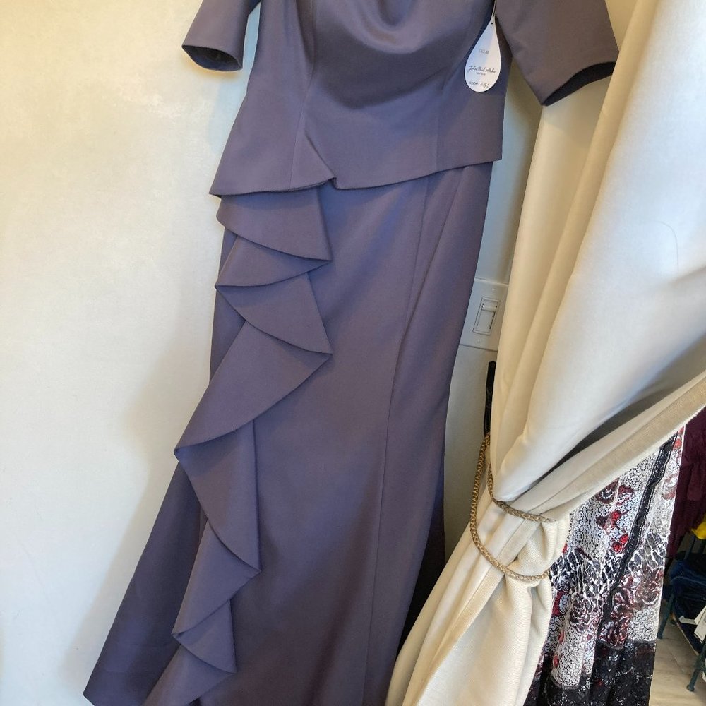 John Paul Ataker 7144-1871 Long Ruffle Dress